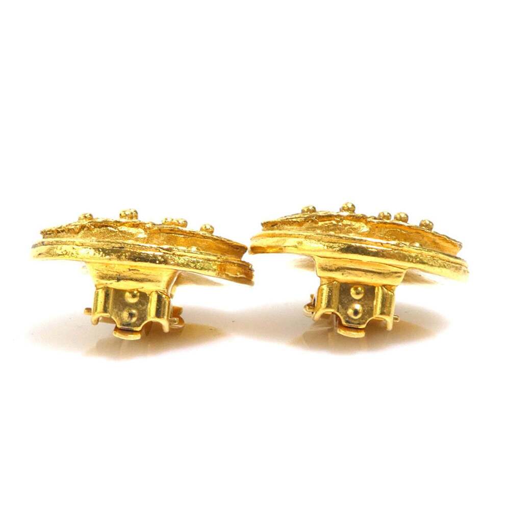 CHANEL Gold Logo Earrings - Picture 7 of 9
